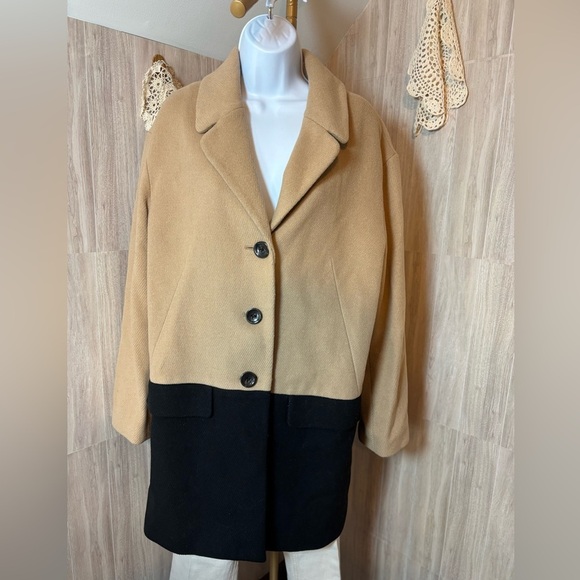 Talbots Jackets & Blazers - Talbots Elegant Tan and Black Women's Pea Coat